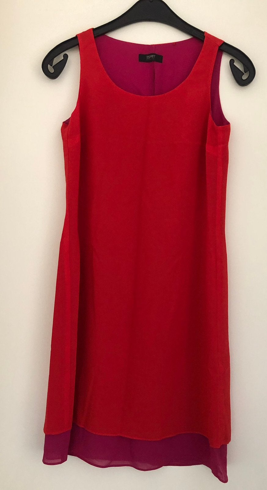 Esprit Collection jurk, Chiffon, Fuchsia rood, mt 32, Ophalen of Verzenden, Zo goed als nieuw, Maat 34 (XS) of kleiner, Boven de knie