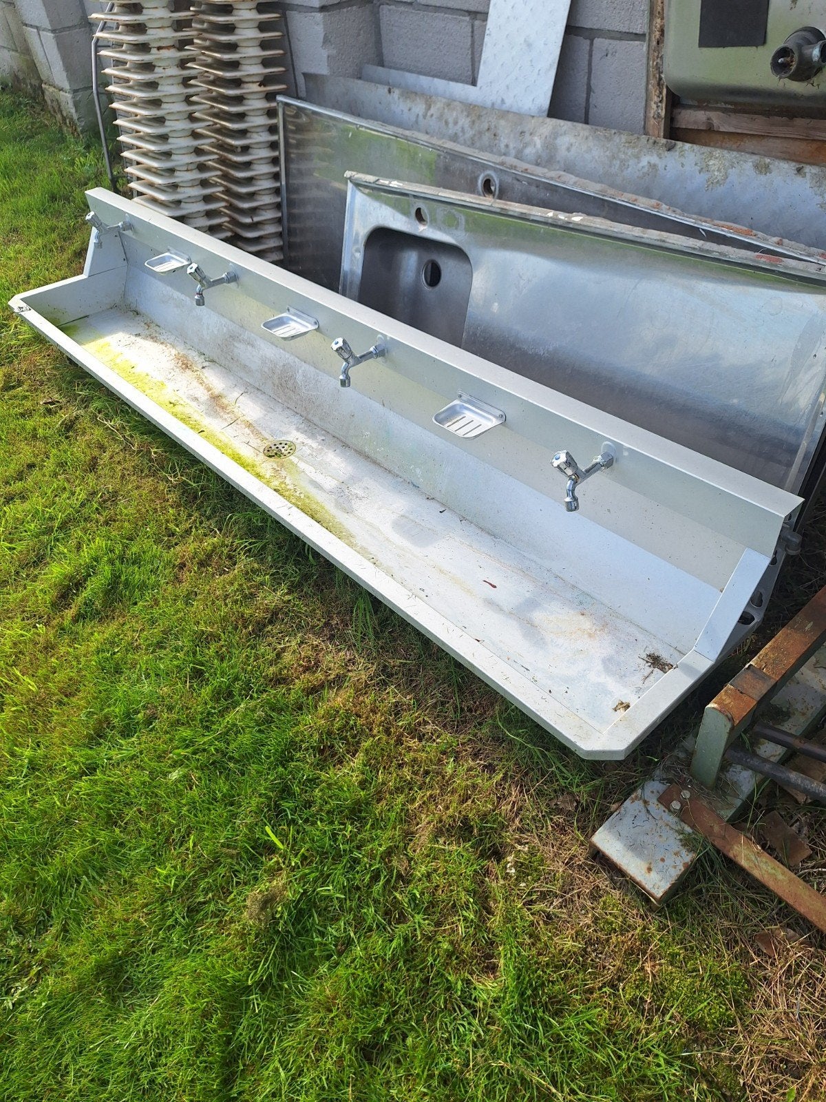 Wasbak/aluminium/bedrijf/hobby., Ophalen, Gebruikt, Wastafel