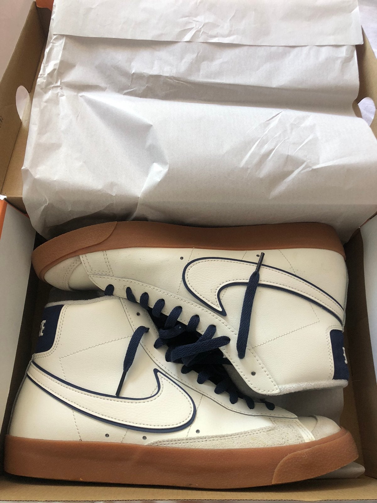 Nike  Blazer / maat 44,5 / wit / half hoog, Ophalen of Verzenden, Zo goed als nieuw, Schoenen