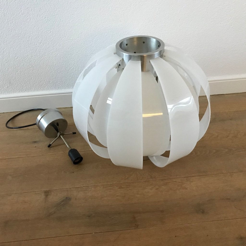 Vintage Moon hanglamp lamp space age retro perspex zeldzaam, Ophalen, Nvt, Metaal, Nvt