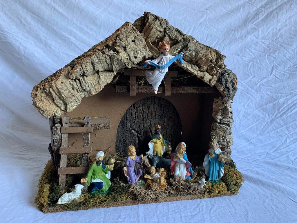Kerststal inclusief figuren, Diversen, Kerst, Gebruikt, Ophalen of Verzenden