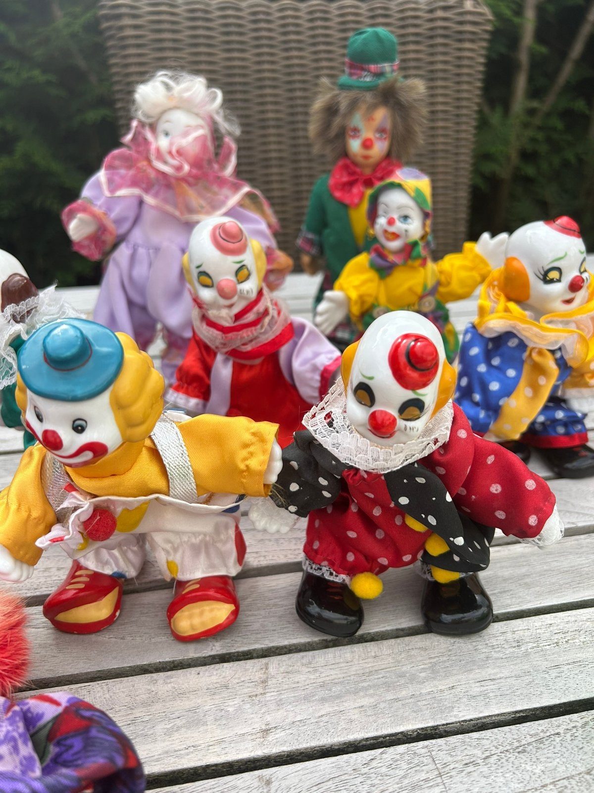 36 clowntjes porselein, stof, Verzamelen, Ophalen of Verzenden, Zo goed als nieuw, Overige typen