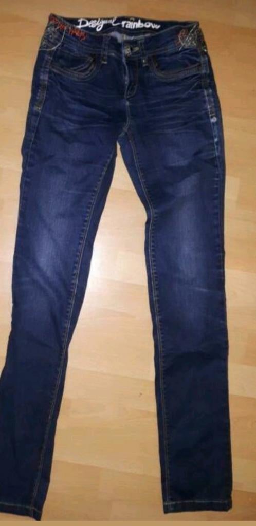Desigual Rainbow spijkerbroek maat XS zgan, Kleding | Dames, Spijkerbroeken en Jeans, Blauw, Ophalen of Verzenden, Zo goed als nieuw