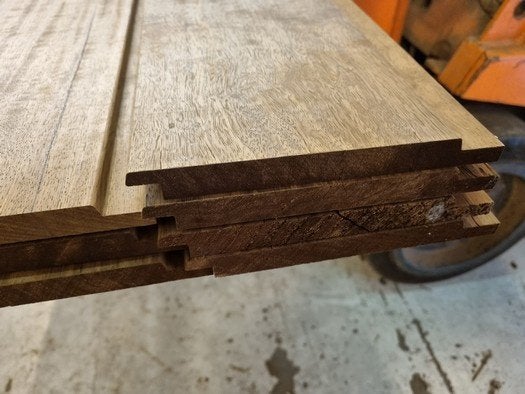6.04 m2 halfhoutse velling delen 1.8x17.0 cm - nr: HP508, Ophalen, Planken, Nieuw, Hardhout