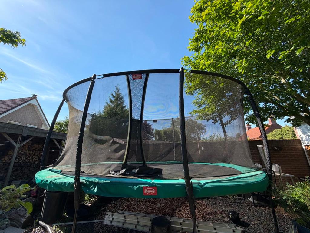 BERG Grand Champion InGround Trampoline 350x250 met net, Ophalen, Gebruikt