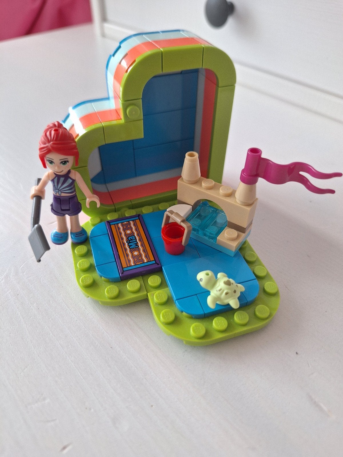 Lego Friends Mia's Zomer Hart (41388) met boekje, Lego, Compleet, Friends, Ophalen of Verzenden