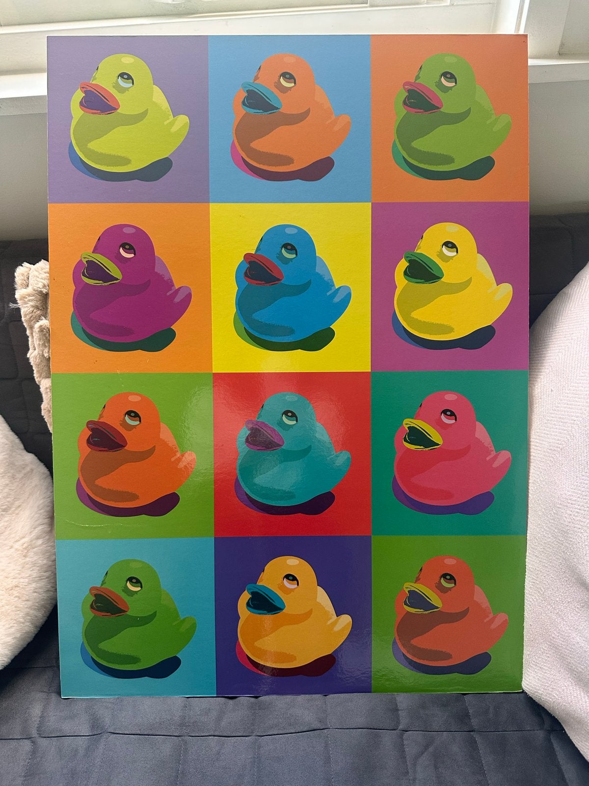 IKEA KNISTA Eendjes Pop Art Plaat - Collectors Item, 50 – 75, Gebruikt, Ophalen of Verzenden, Print