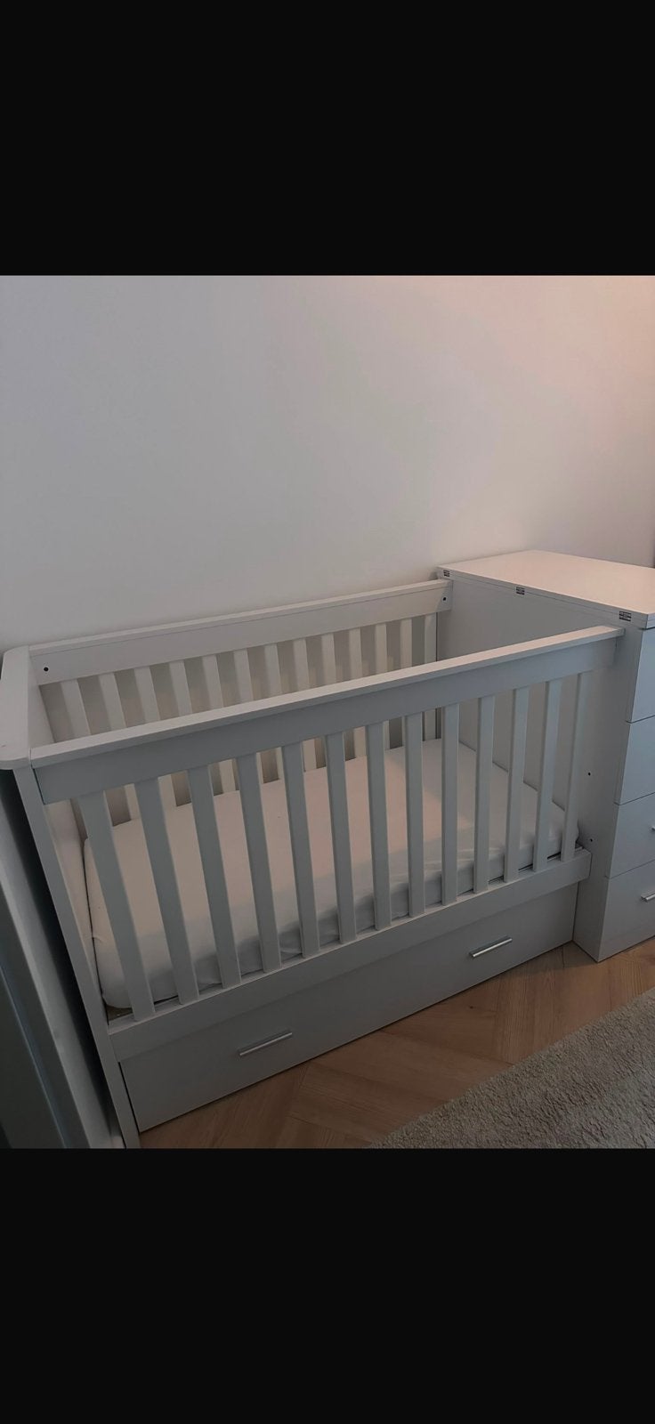 ledikant Memphis White compleet! ZO GOED ALS NIEUW!, Ophalen, Zo goed als nieuw, Minder dan 140 cm, Matras