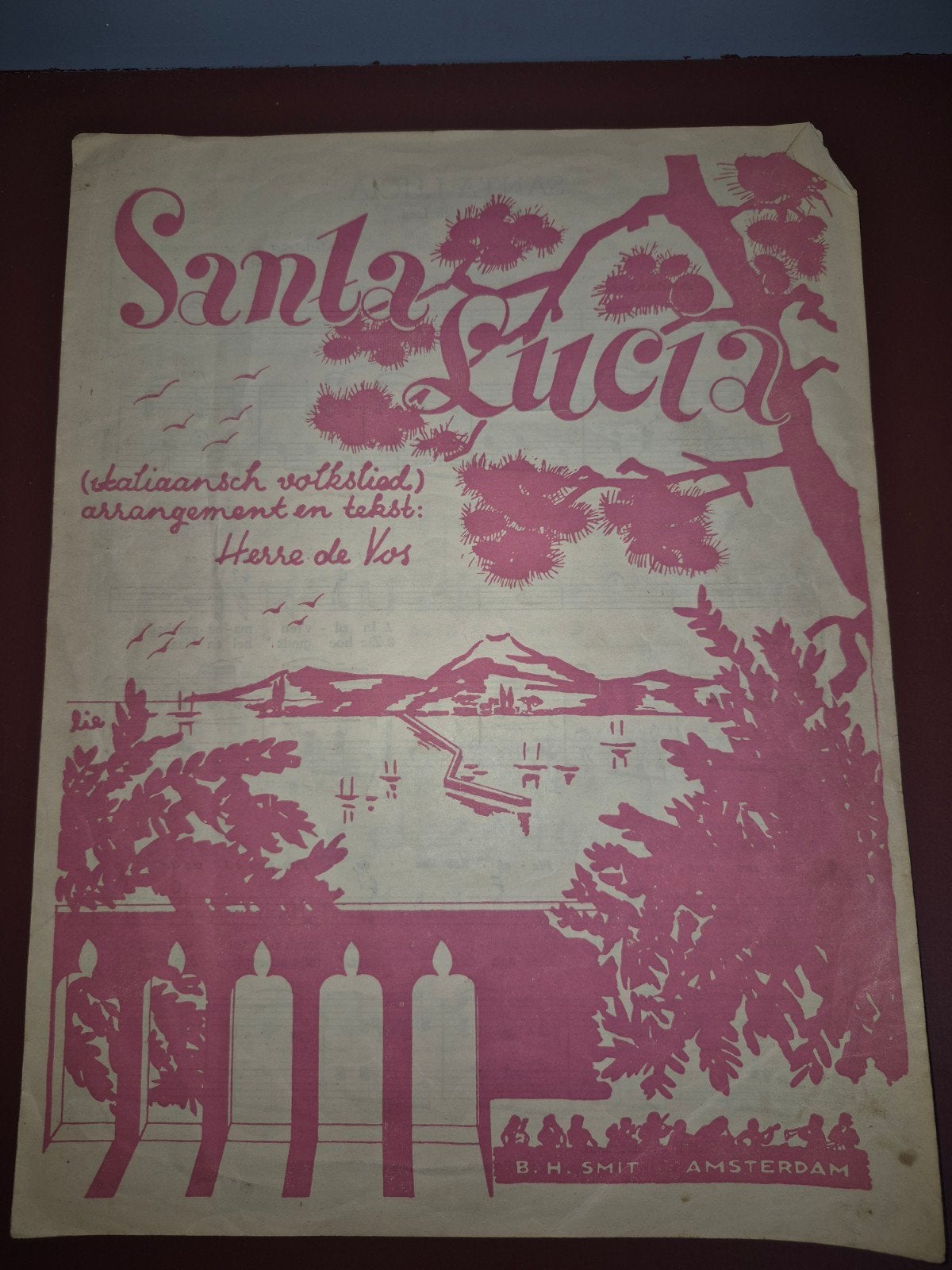 Santa Lucia bladmuziek - Italiaans volkslied, Muziek en Instrumenten, Ophalen of Verzenden