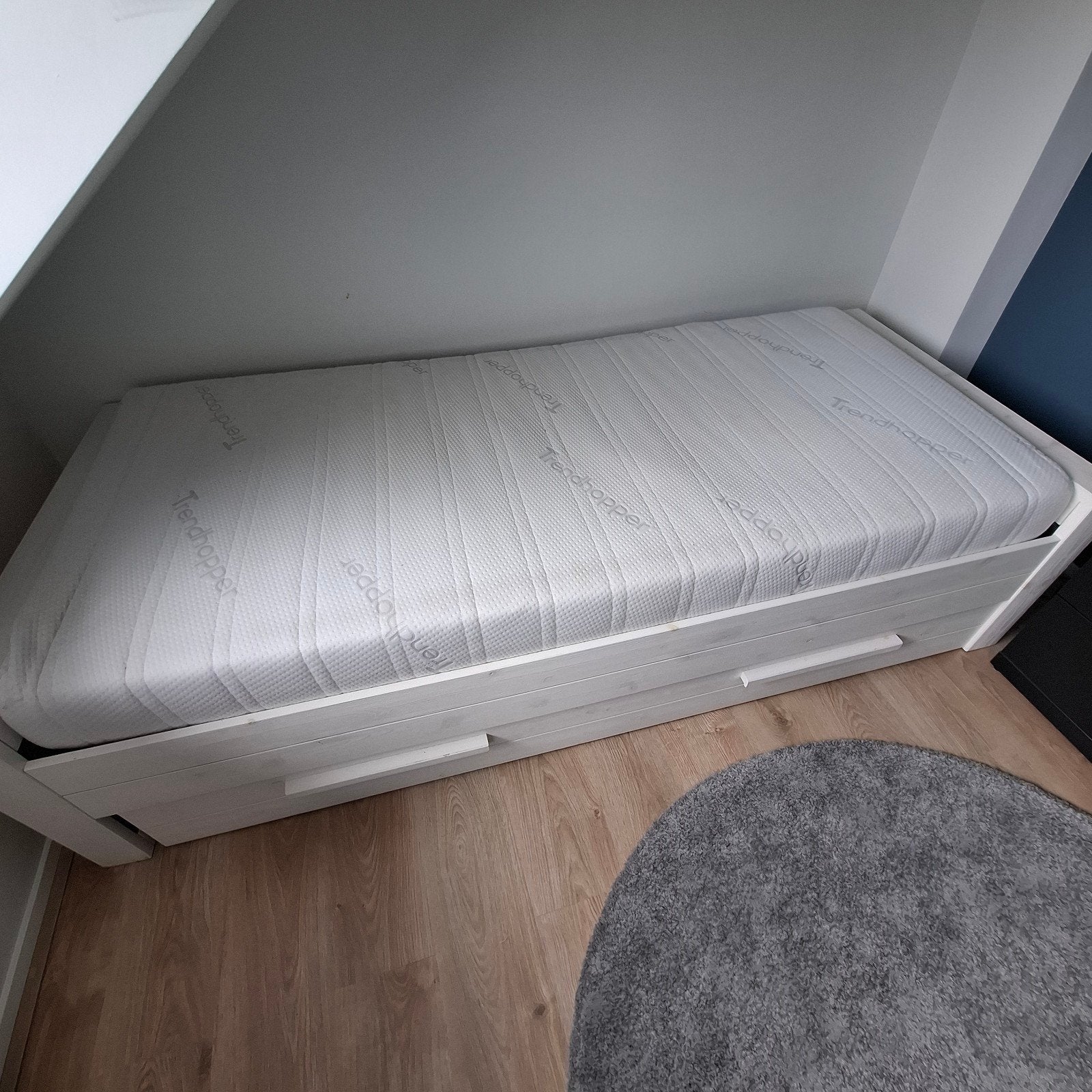 Eenpersoonsbed Trendhopper met opberglades en lattenbodem, Huis en Inrichting, Slaapkamer | Bedden, Ophalen, Gebruikt, 90 cm, Eenpersoons