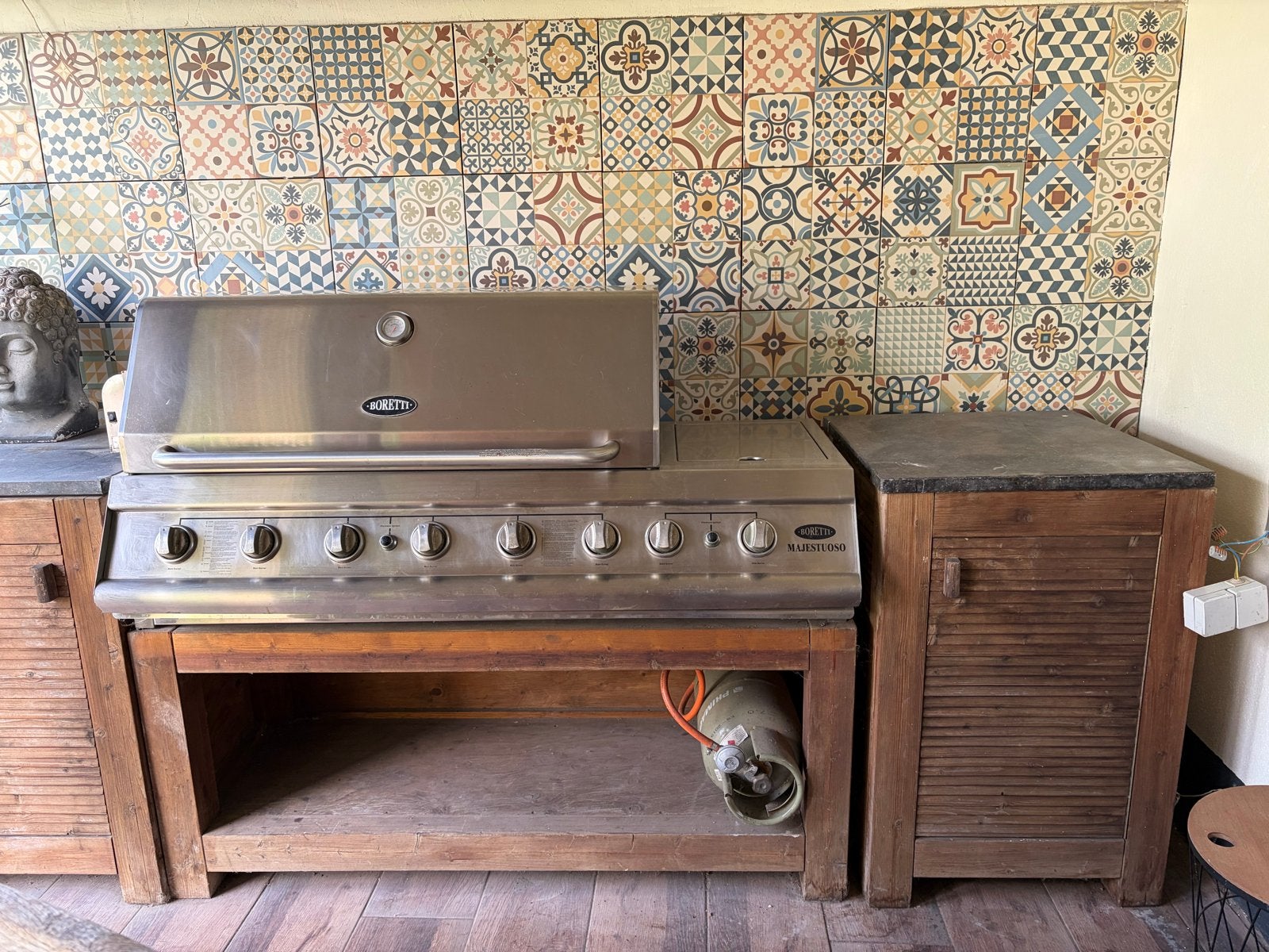 Boretti Majestuoso Gasbarbecue met Buitenkeuken, Ophalen, Gebruikt