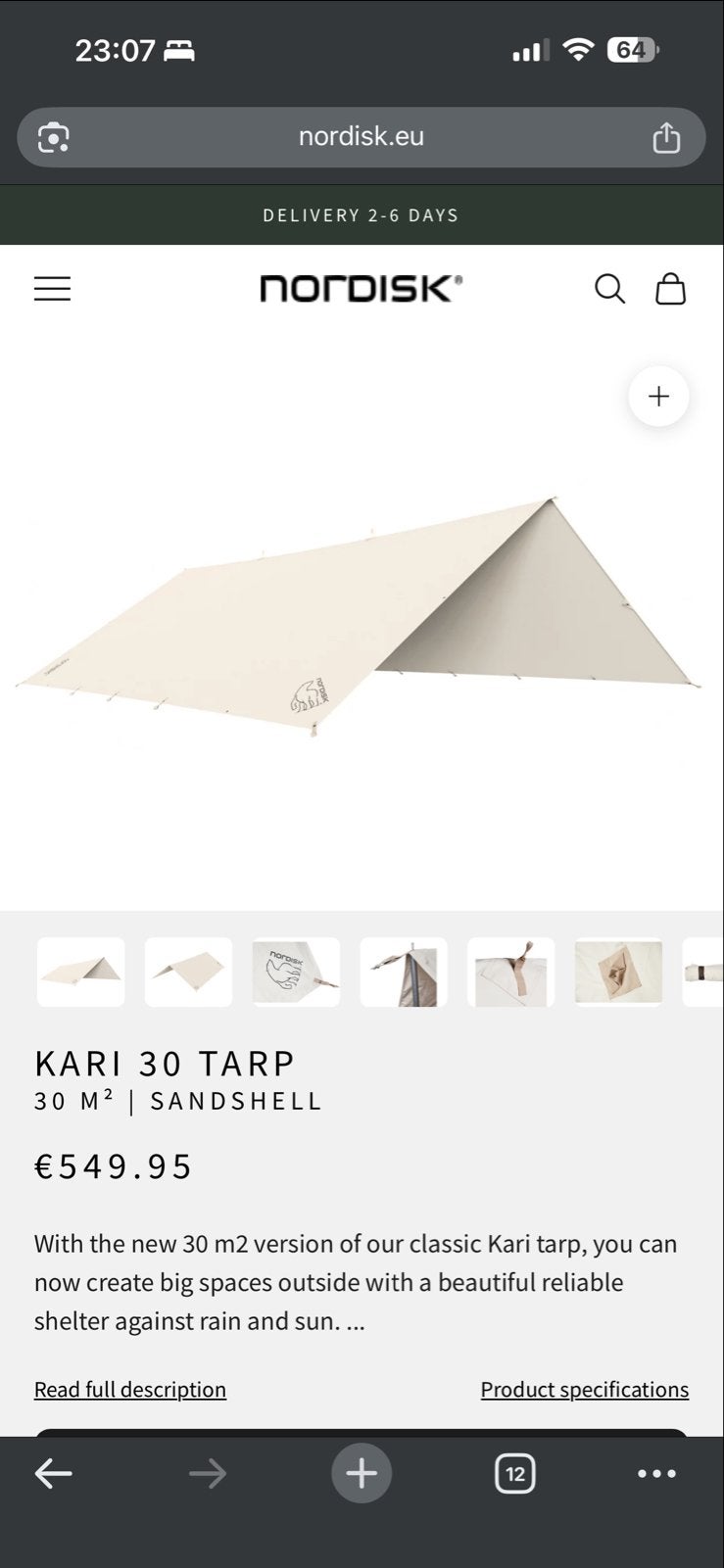 Nordisk Kari 30 Tarp (Katoen) - NIEUW - Ophalen, Ophalen, Nieuw, Meer dan 6