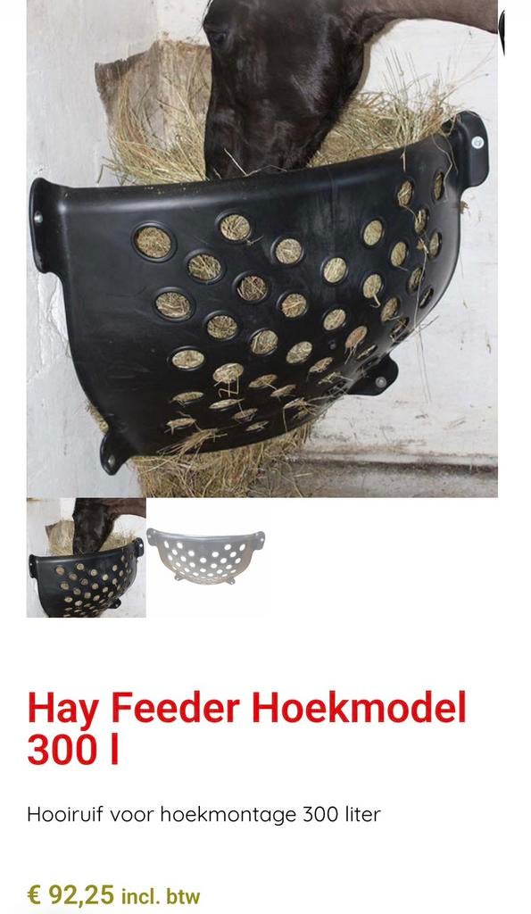 Hey feeder hoekmodel, Dieren en Toebehoren, Paarden en Pony's | Overige Paardenspullen, Ophalen, Nieuw, Overige soorten