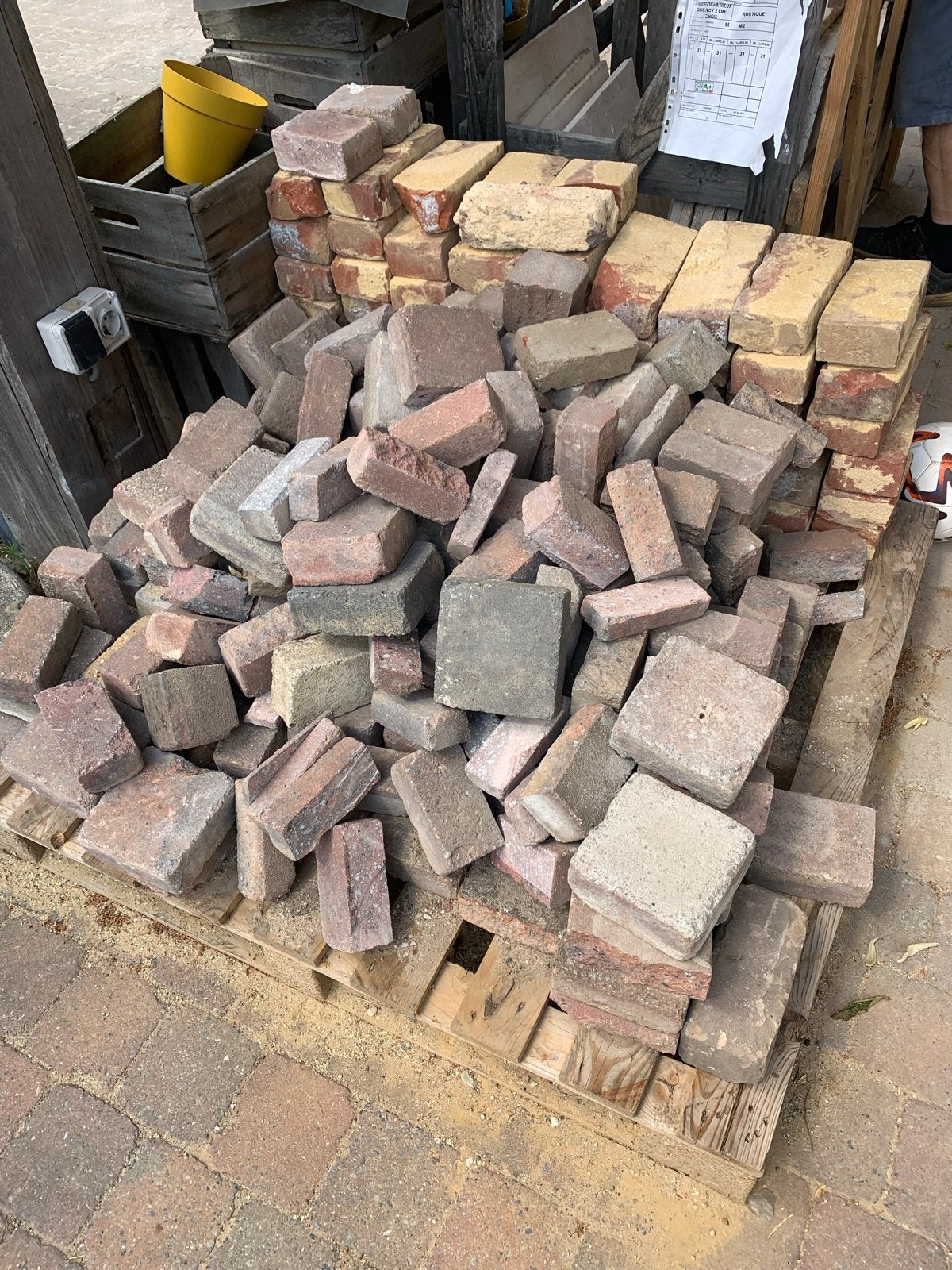Betonklinkers 15x15x6 cm - Diverse kleuren, Tuin en Terras, Tegels en Klinkers, Ophalen, Gebruikt, Beton, Klinkers