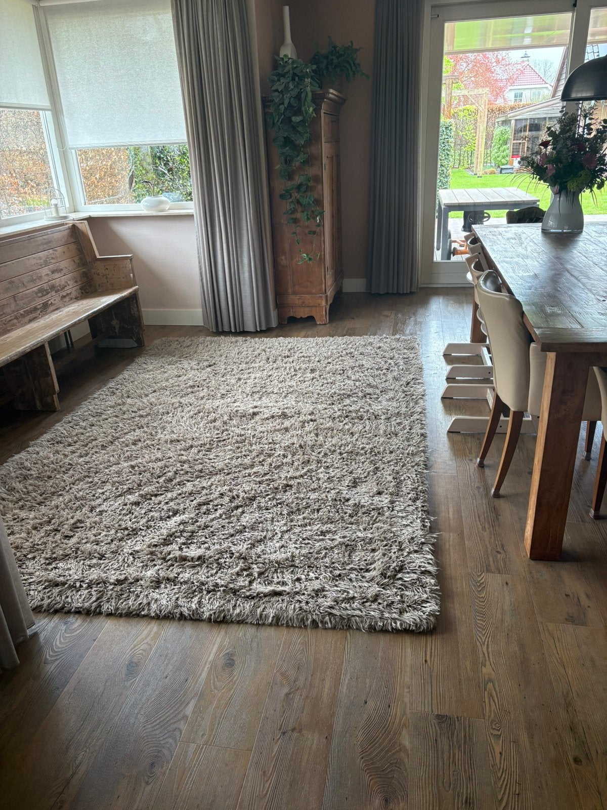 Wollen vloerkleed  190x280, Ophalen, Gebruikt, Rechthoekig, 200 cm of meer