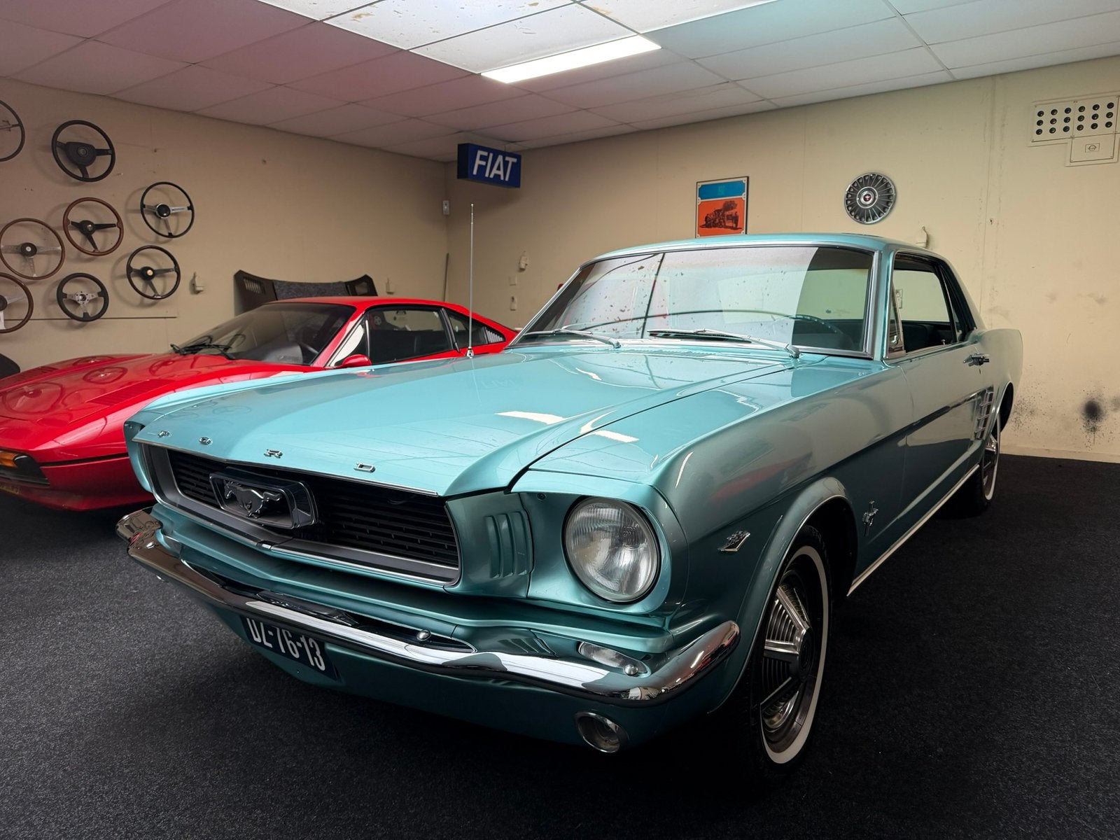 1966 Ford Mustang 289 V8 - Schijfremmen/Automaat/Stuurbekrac, Auto's, Oldtimers, Achterwielaandrijving, Blauw, Bedrijf, Blauw