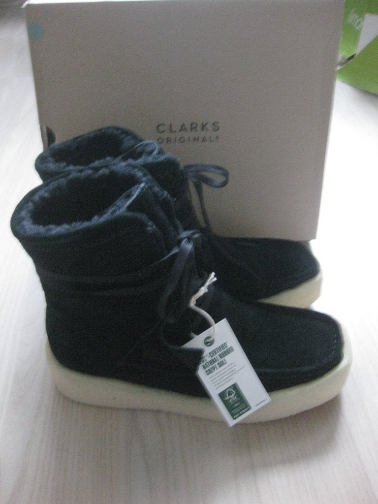 Clarks Originals suède laarzen, maat 38, warm gevoerd, nieuw, Zwart, Lage of Enkellaarzen, Nieuw, Ophalen of Verzenden