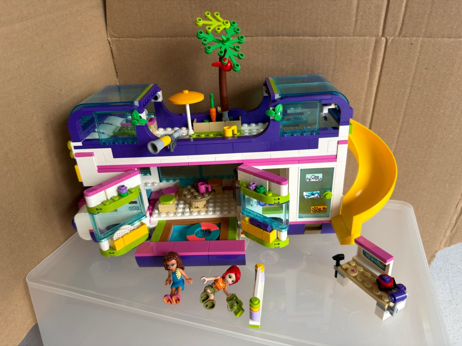 LEGO Friends vriendschapsbus 41395 met handleiding, Ophalen of Verzenden, Zo goed als nieuw, Overige merken