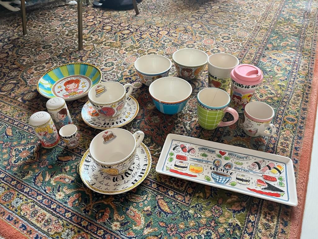 Blond Amsterdam servies - borden, schaaltjes, peper/zout, Ophalen, Gebruikt, Blond Amsterdam, Keramiek