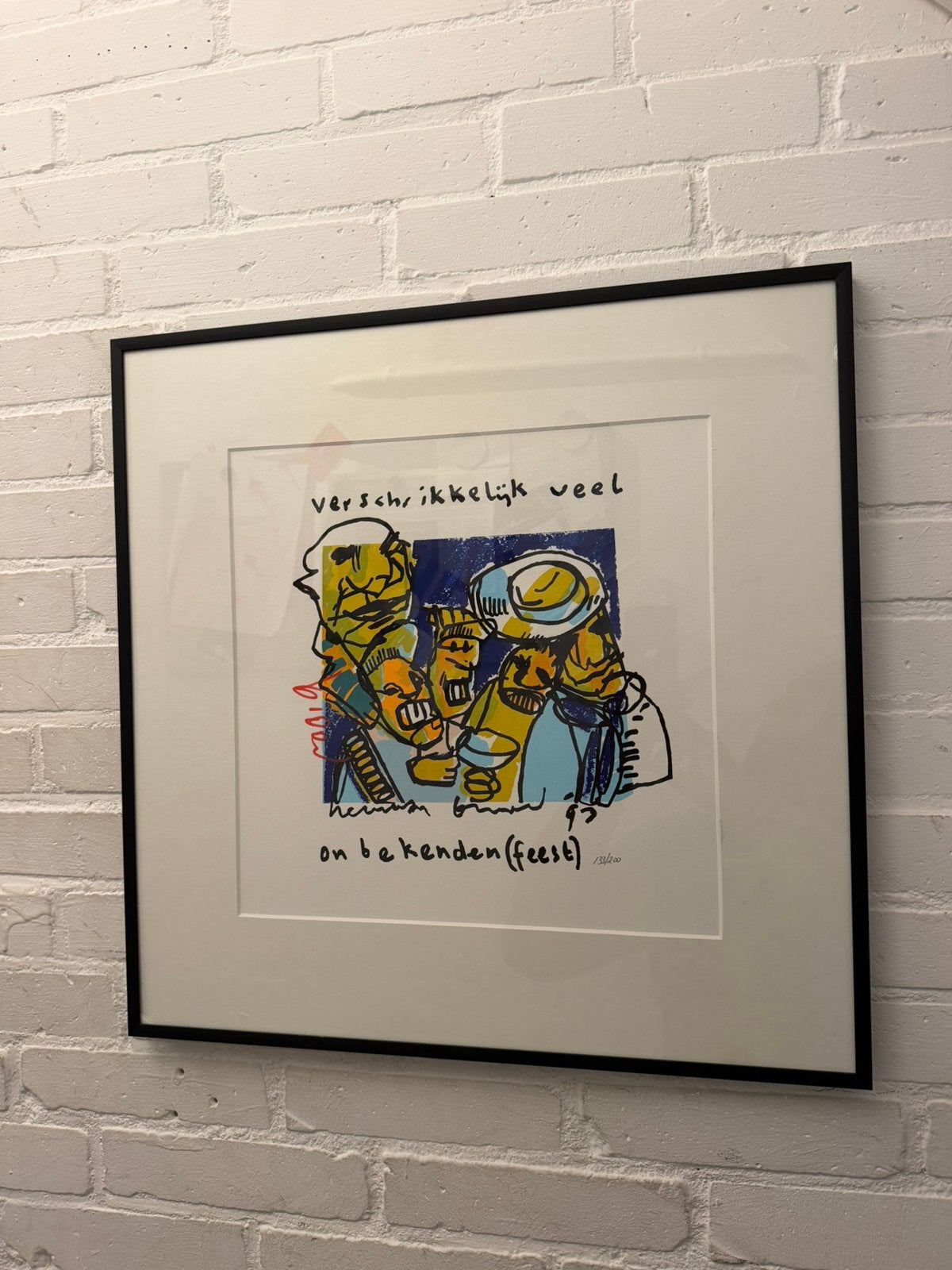 Herman Brood Zeefdruk – Kleurrijk Kunstwerk, Antiek en Kunst, Ophalen of Verzenden