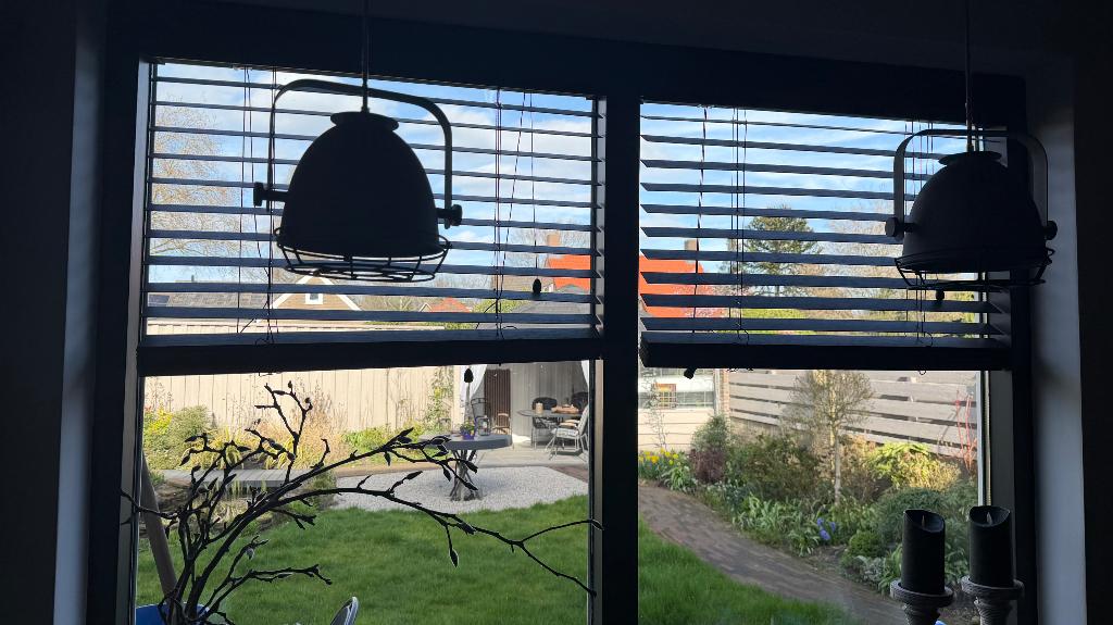 Houten luxaflex  80 / 120, Ophalen, 50 tot 100 cm, Zo goed als nieuw, 100 tot 150 cm