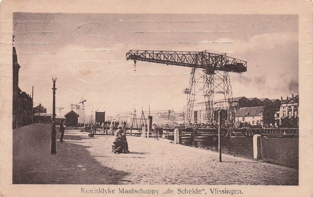 JP765 Vlissingen Kon Mij de Schelde 1921, Ophalen of Verzenden, 1920 tot 1940, Gelopen, Zeeland