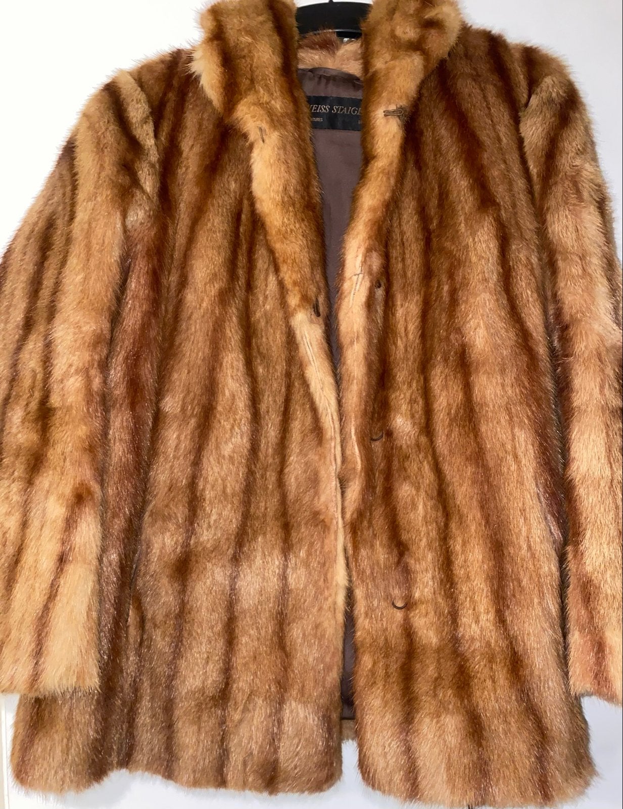 Vintage Bontjas fur coat, Kleding | Dames, Ophalen of Verzenden, Zo goed als nieuw, Maat 38/40 (M), Bruin
