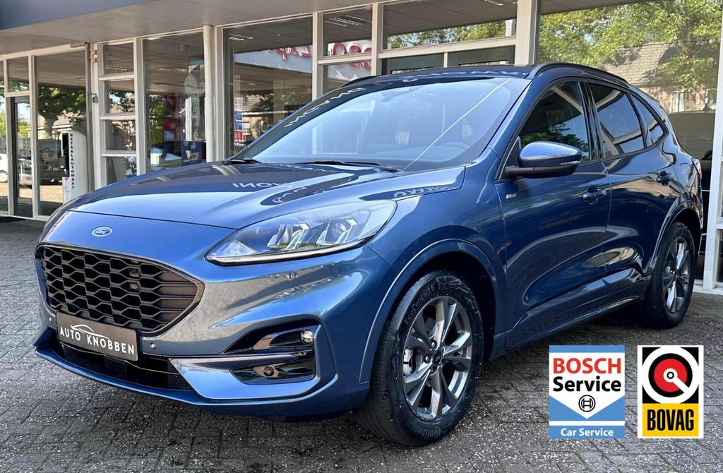 Ford Kuga 2.5 HEV ST-Line Led, Climat, Camera, Pdc, LM.., Gebruikt, 4 cilinders, Blauw, Leder