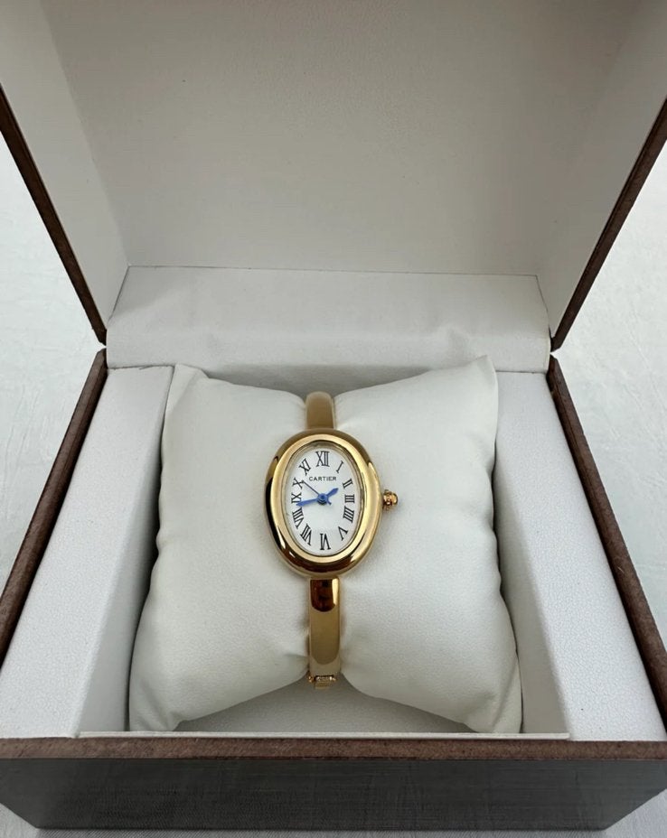 Cartier Baignoire small bangle danes horloge, Ophalen of Verzenden, Nieuw, Staal, Overige merken