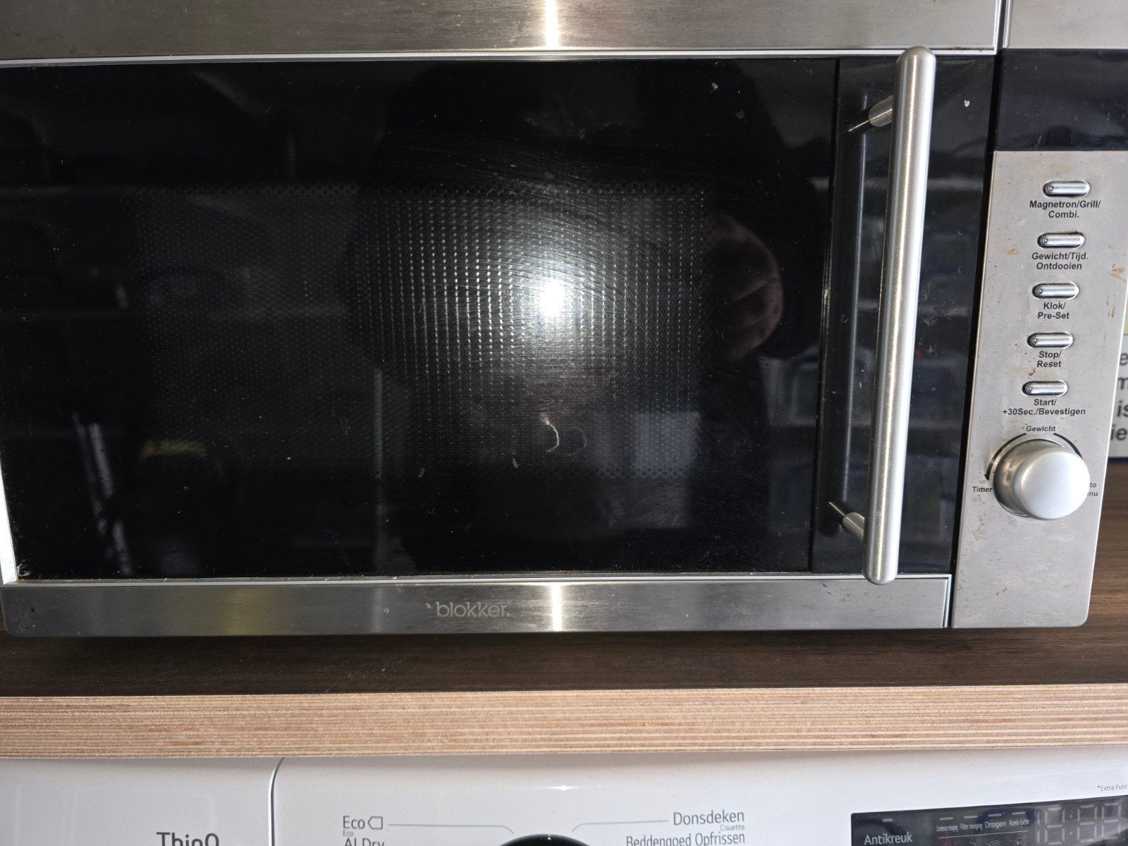 Blokker Combimagnetron met Grill - Zo goed als nieuw, Witgoed en Apparatuur, Magnetrons, Ophalen, Combimagnetron, Minder dan 45 cm