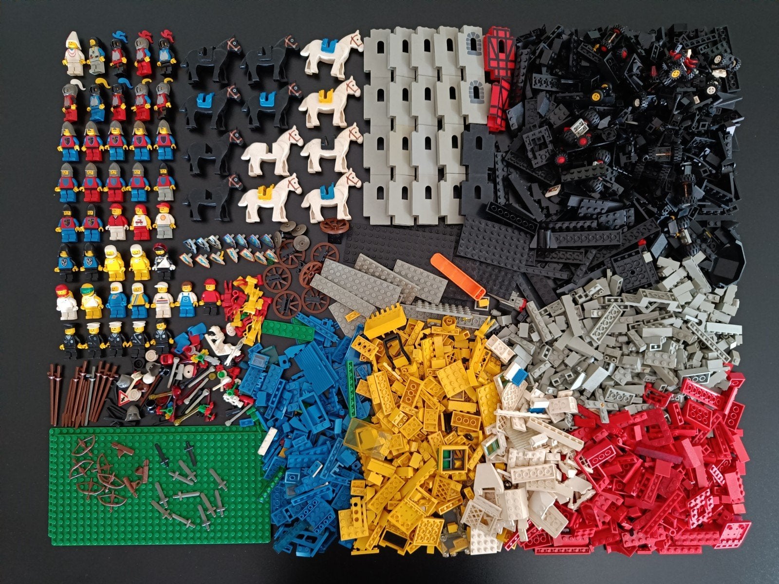 Partij vintage Lego ridders, astronauten.., Gebruikt, Inclusief minifiguren, Lego, Ophalen of Verzenden