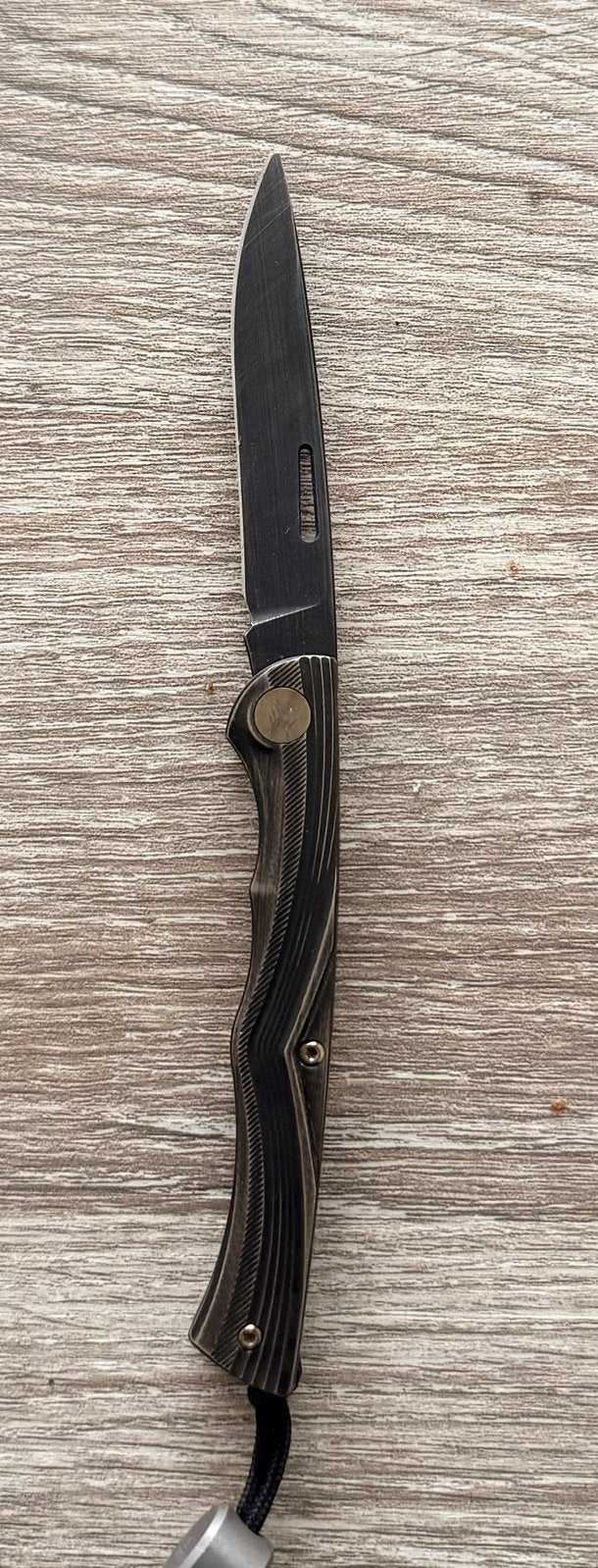 Folding Pocket Knife Black Handle – EDC Outdoor Knife, Ophalen of Verzenden, Zo goed als nieuw