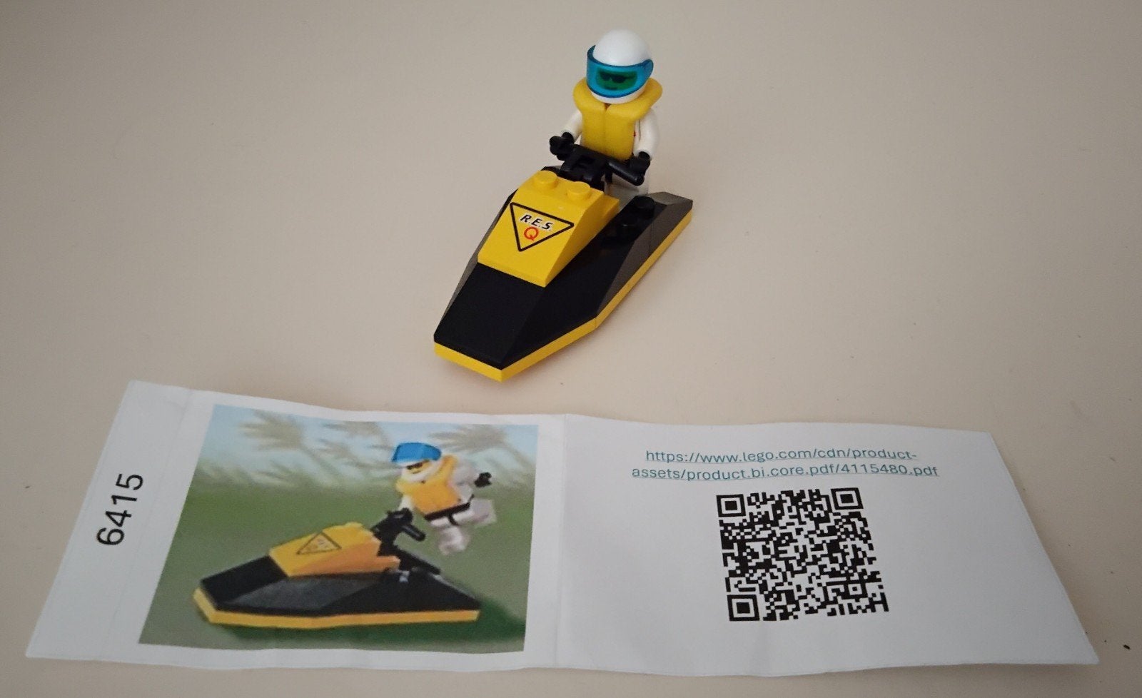 Lego 6415 Res-Q Jet-Ski, Kinderen en Baby's, Speelgoed | Duplo en Lego, Lego, Compleet, Ophalen of Verzenden, Complete set