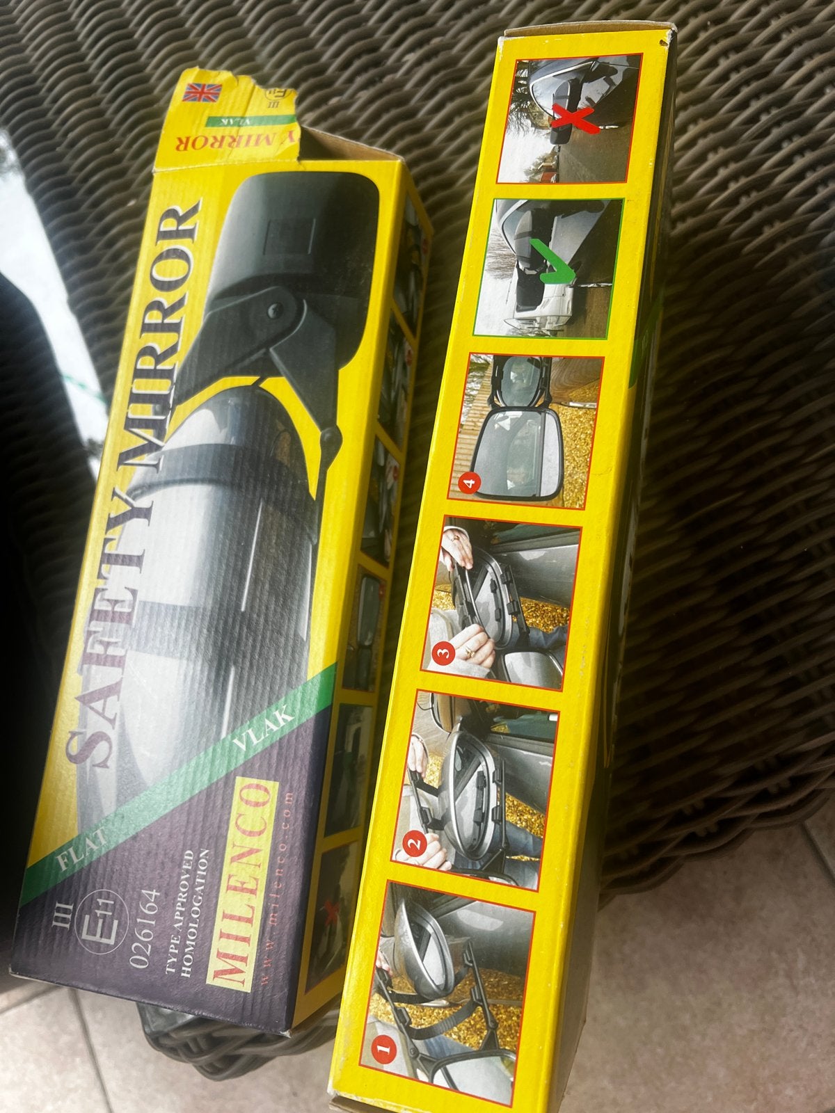 Milenco Safety Mirror Vlak - Caravan/Aanhanger Spiegels, Auto-onderdelen, Spiegels, Ophalen, Nieuw, Universele onderdelen