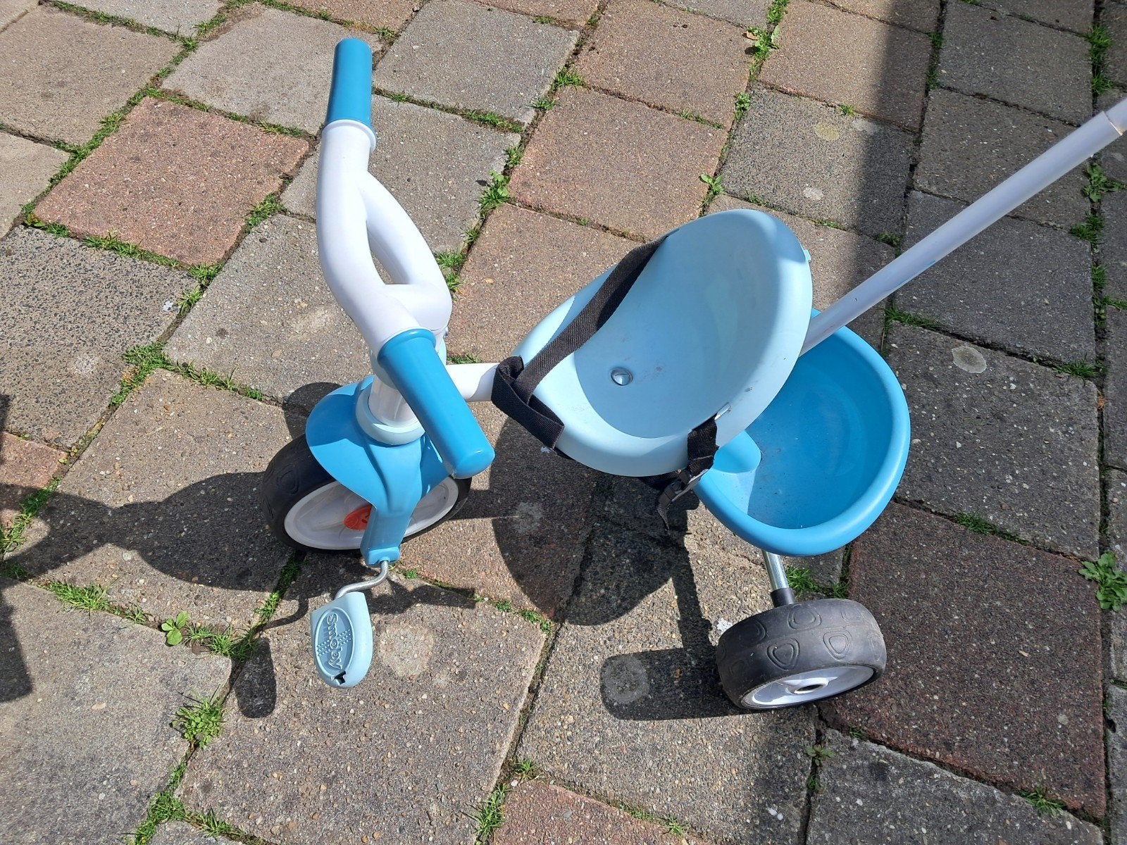 Driewieler met duwstang, Kinderen en Baby's, Ophalen of Verzenden, Zo goed als nieuw