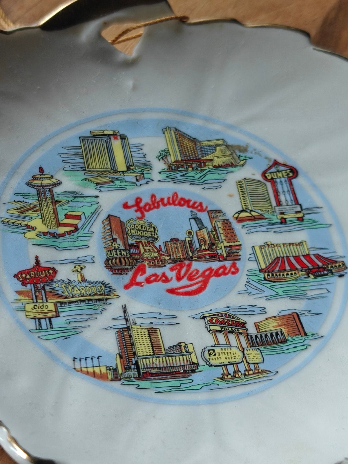 Vintage Las Vegas wandbord – Fabulous Las Vegas – Souvenir, Ophalen of Verzenden
