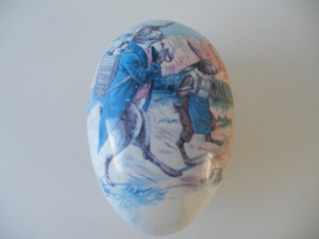 Vintage papier mache paasei Nestler, Ophalen of Verzenden