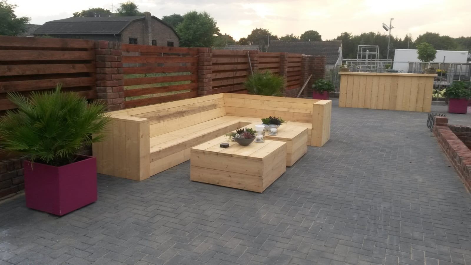 steigerhouten meubelen, Ophalen, Gebruikt, Steigerhout