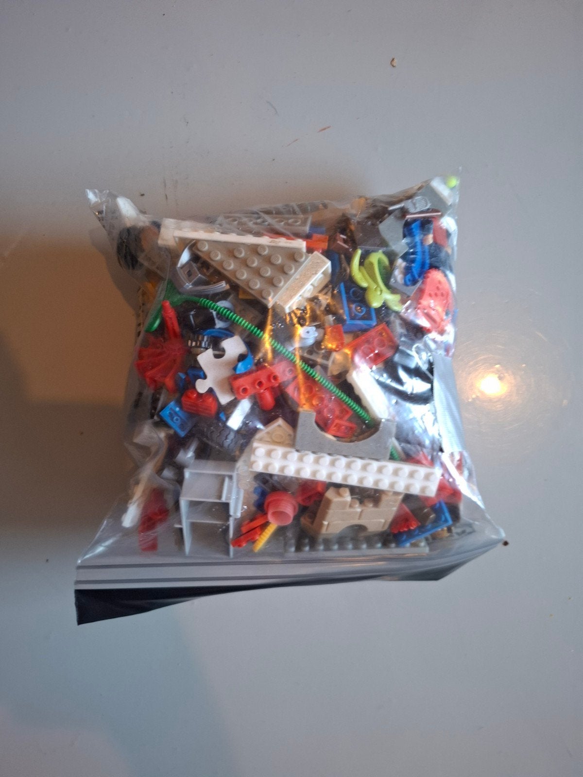 Zakje met diverse bouwsteentjes (geen LEGO), Ophalen, Gebruikt, Overige merken