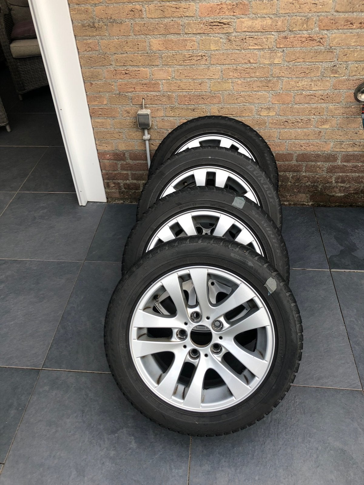 Originele BMW Styling 156 velgen met winterbanden, Ophalen, 16 inch, Banden en Velgen, 205 mm