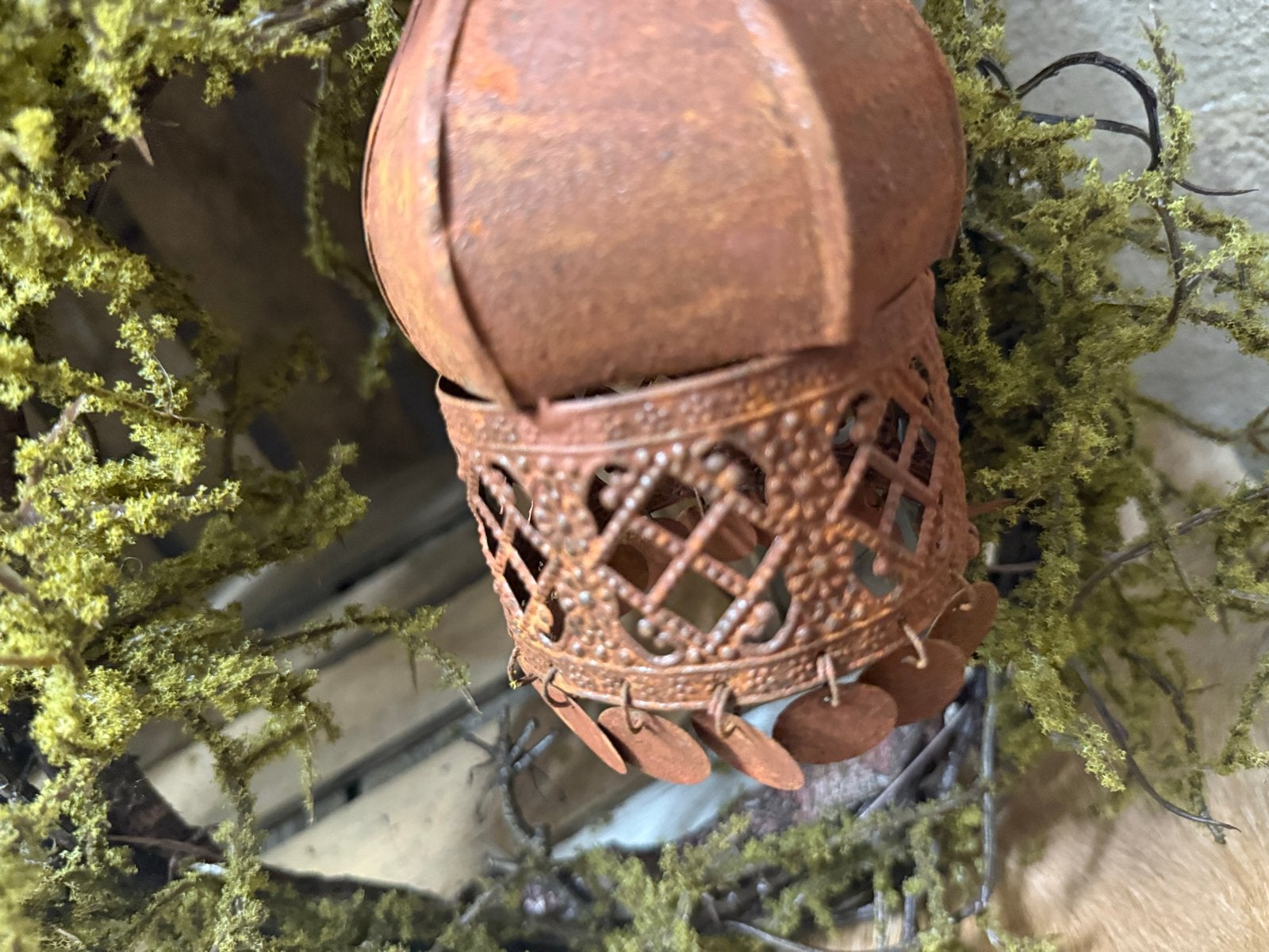 Landelijke roest hanger / ornament - 17cm hoog, ., Nieuw, Ophalen of Verzenden, Metaal