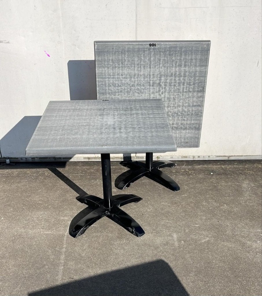 4 stuks horeca terrastafels inklapbaar werzalit 80x80, Ophalen, Gebruikt