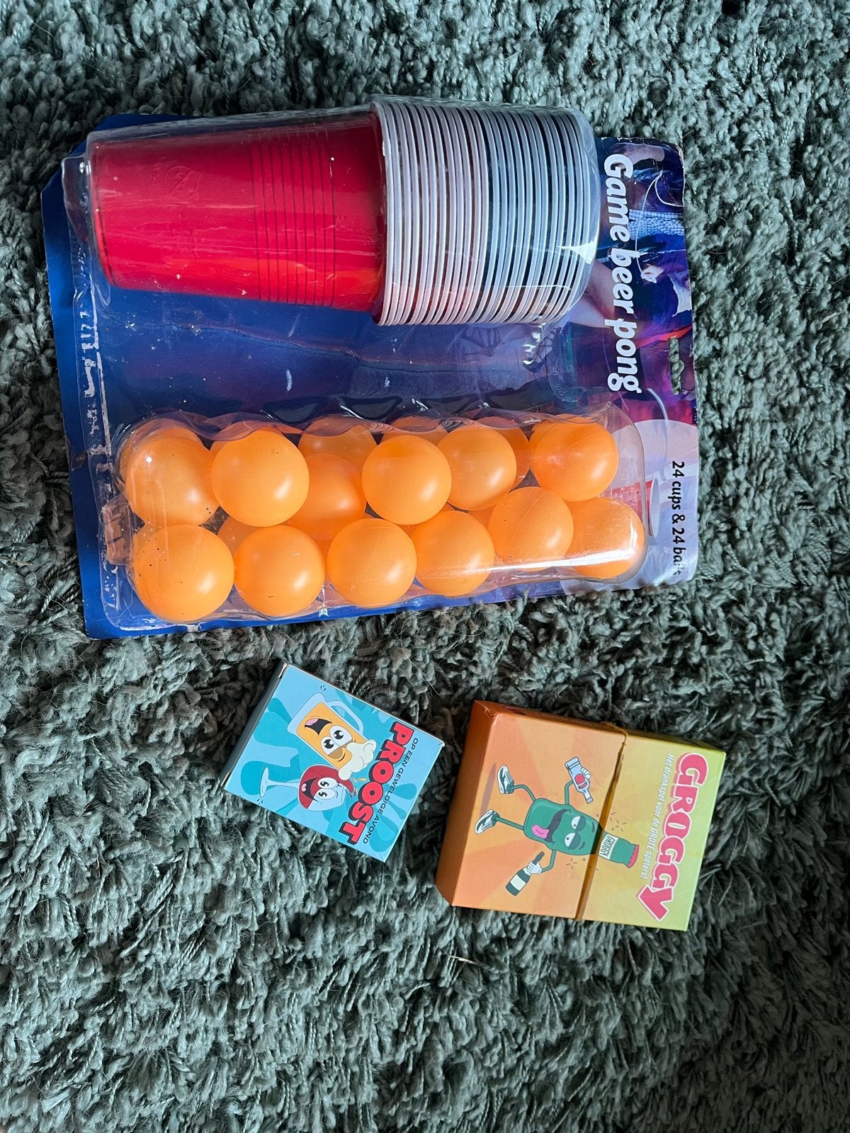 Beer Pong Set met Proost & Groggy Kaartspellen, Drie of vier spelers, Ophalen of Verzenden, Nieuw