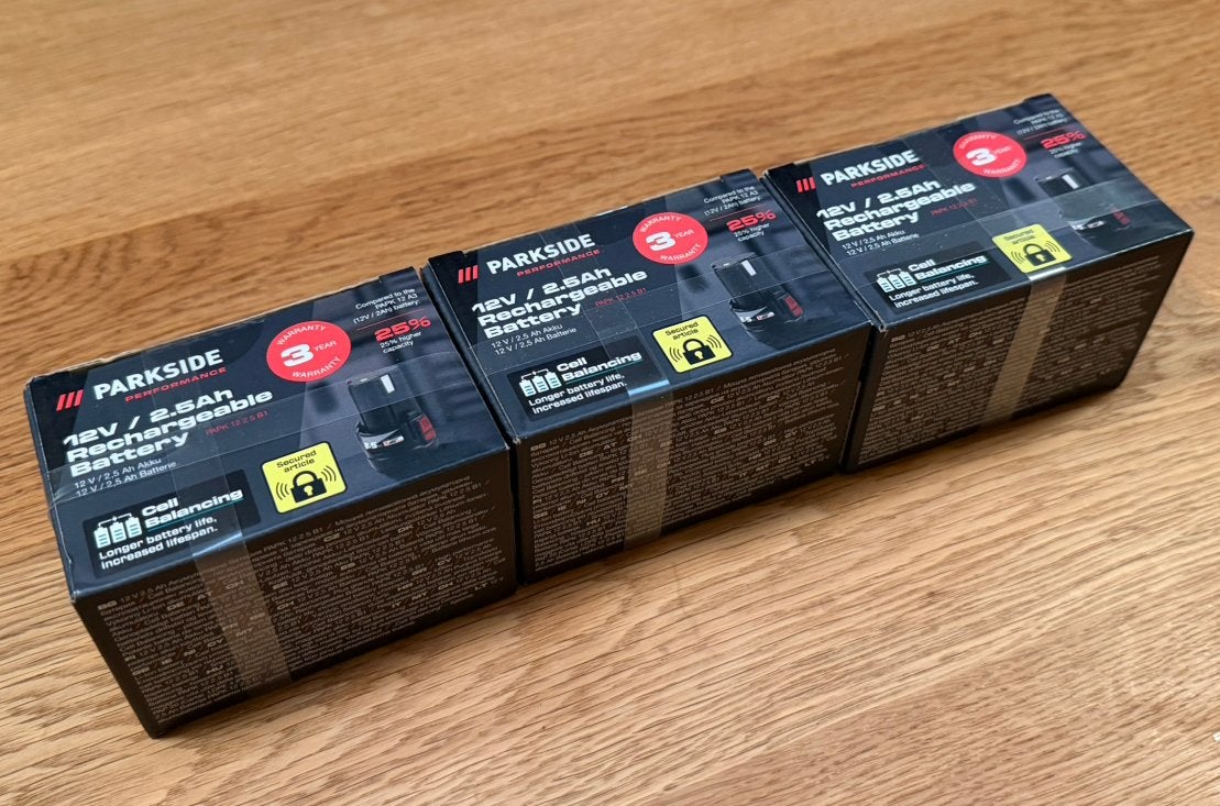 Nieuwe parkside performance 12v 2.5ah accus, Ophalen of Verzenden, Nieuw