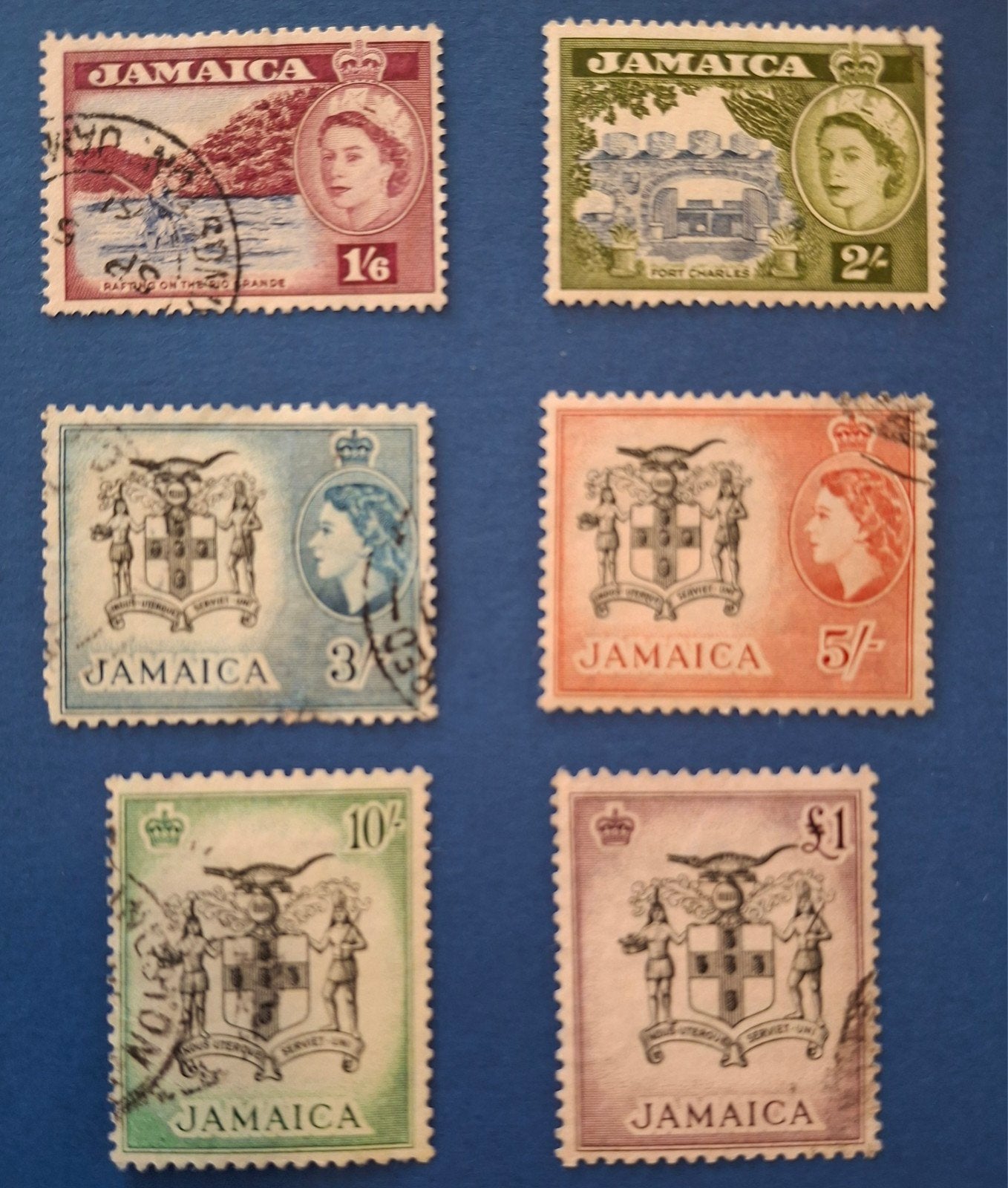 Engelse kolonie Jamaica S.G. 77 t/m 80 gebruikt, Postzegels en Munten, Postzegels | Europa | UK, Verzenden