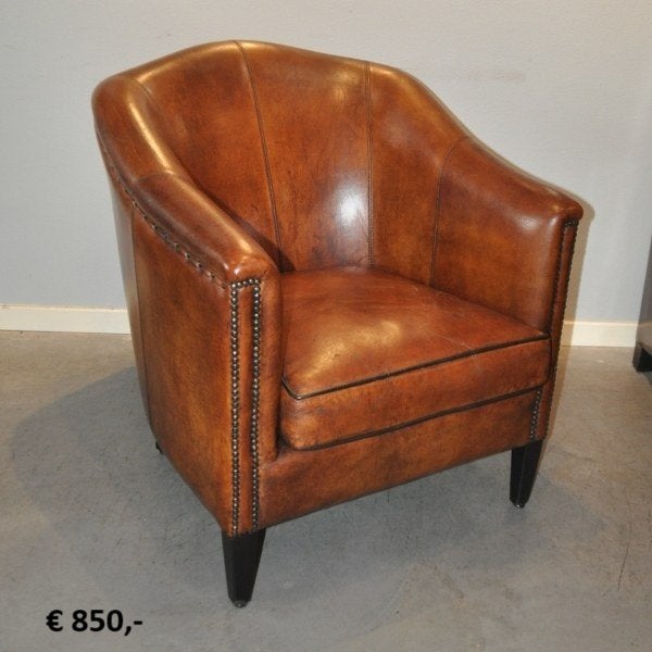 Hockers en fauteuils van schapenleer te koop, Ophalen of Verzenden