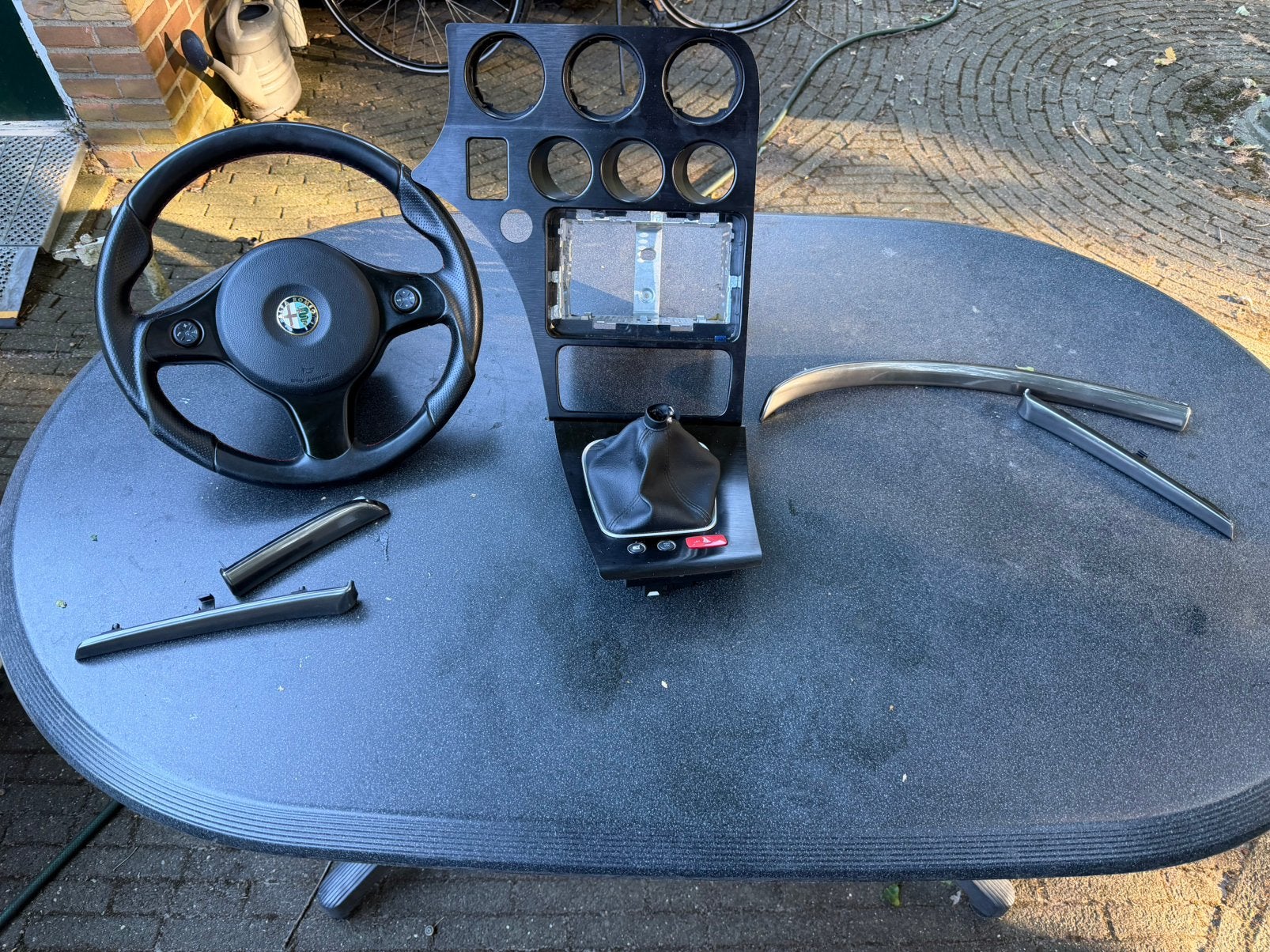 Alfa romeo 159 donker alumiun inleg set, Ophalen, Gebruikt, Alfa Romeo