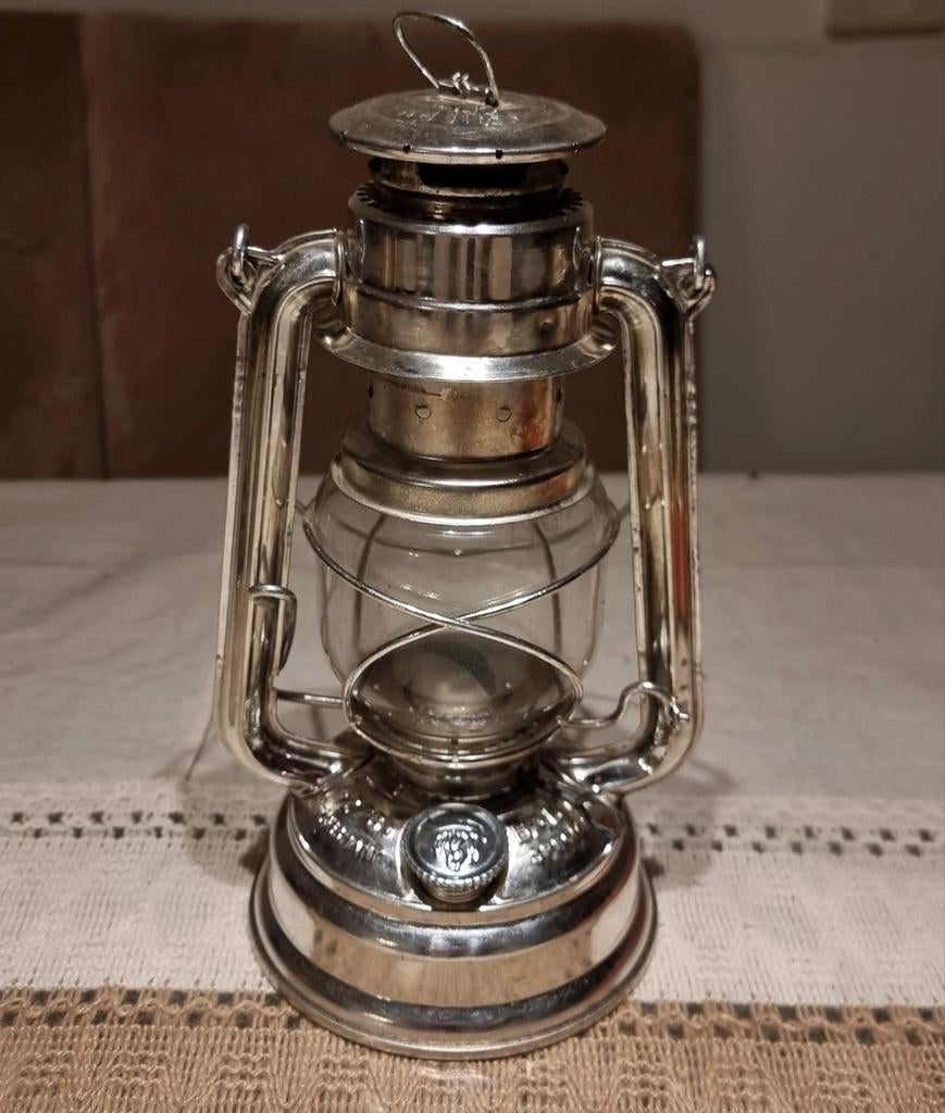 Feuerhand 276 Vintage Olielamp - Glanzend Zilver, Ophalen of Verzenden