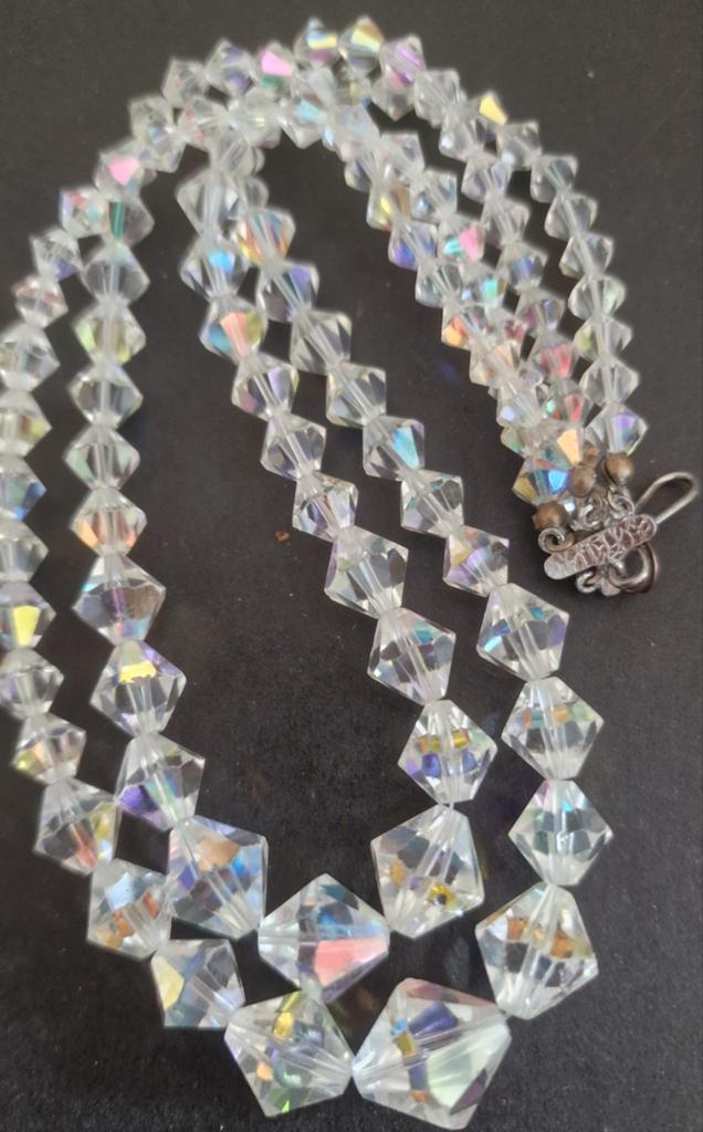 Ketting aurora borealis kristal., Ophalen of Verzenden, Overige materialen