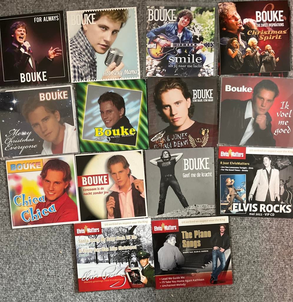 14 Bouke en Elvis Matters CD singles, Ophalen of Verzenden, Gebruikt, Boxset